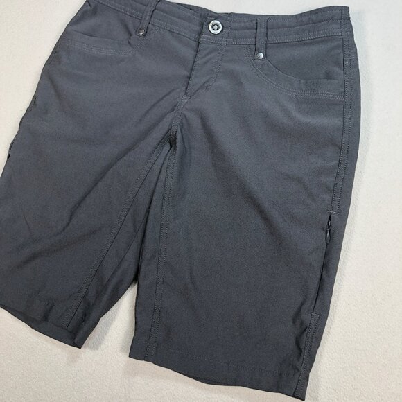 Kuhl Shorts Women's 4 Gray Drawstring Nylon Hiking Outdoor Pockets Logo - Picture 5 of 16